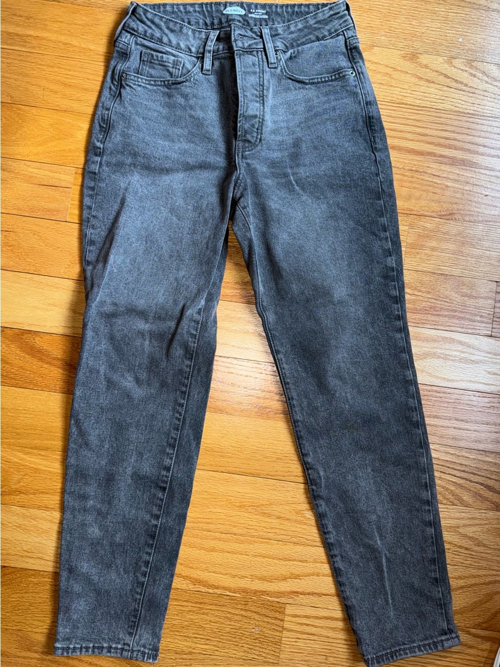 Old Navy Women's high rise OG Straight Leg Jeans - Washed Black